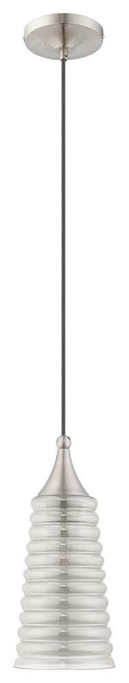 Livex Lighting Brushed Nickel 1-Light Mini Pendant