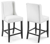 Baron Counter Stool Faux Leather Set of 2 - White