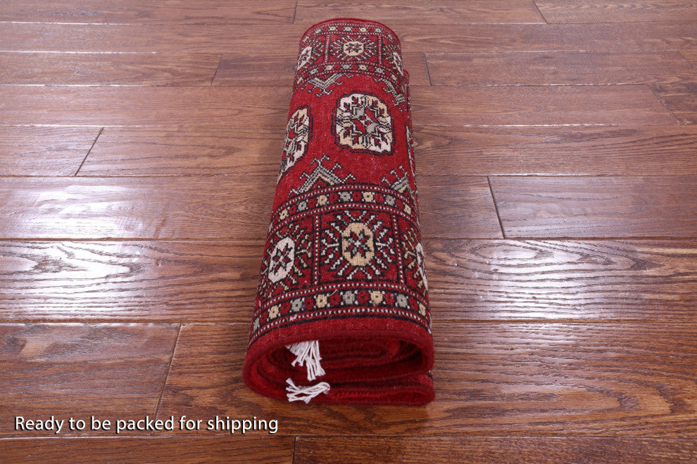 2' 0" X 6' 0" Silky Bokhara Hand Knotted Wool Runner Rug - Q13831