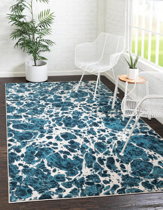 Unique Loom Oasis Breeze Area Rug, Blue, 7' 0 X 10' 0 Rectangular