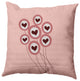 Love is in the Air Valentines Decorative Throw Pillow, Pink, 16"x16"