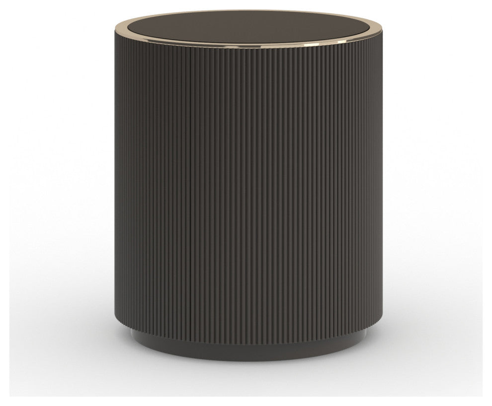 Love Round End Table Dark Chocolate