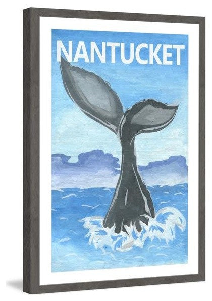 "Whale's Tale" Framed Painting Print, 20"x30"