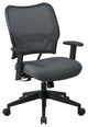 Deluxe Chair With Charcoal VeraFlex Back and VeraFlex Fabric Seat