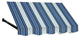 Awntech 4' Dallas Retro Acrylic Fabric Fixed Awning, Navy/Gray/White Multi
