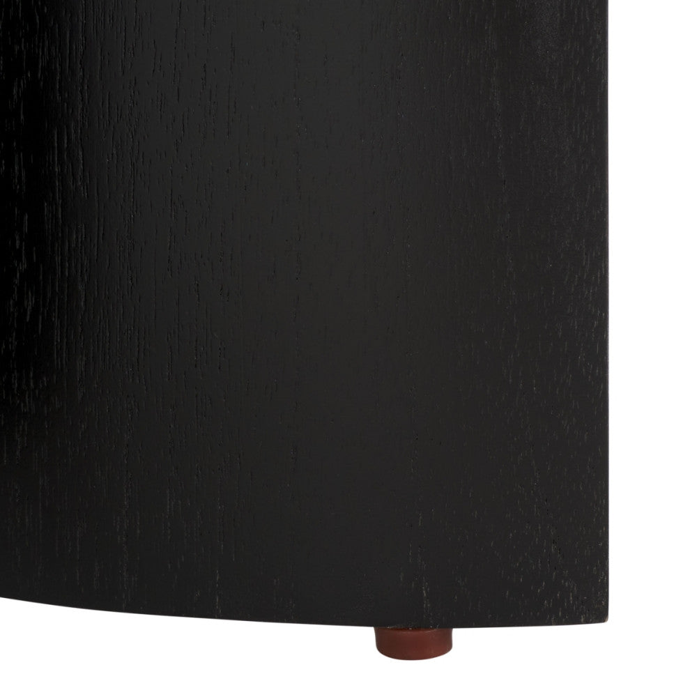 Safavieh Couture Audriella Round Wood Accent Table, Black