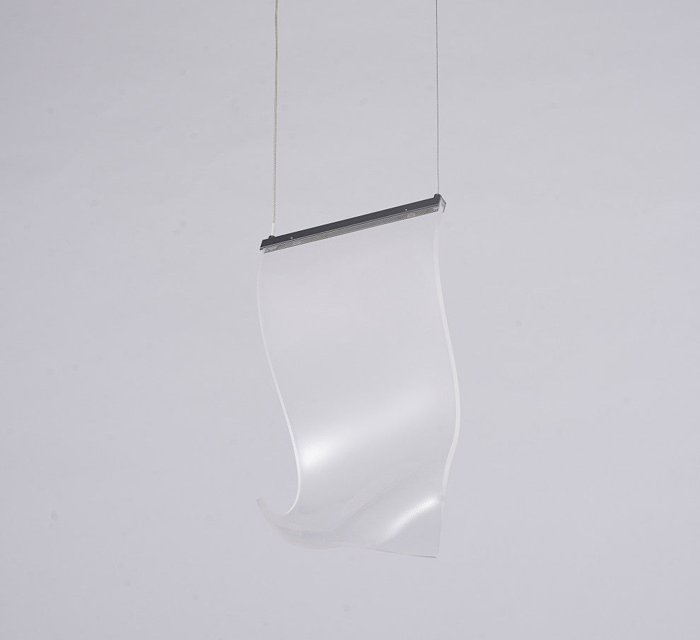 L10'' Acrylic Crumbled Sheet Pendant Light With Chrome Hardware