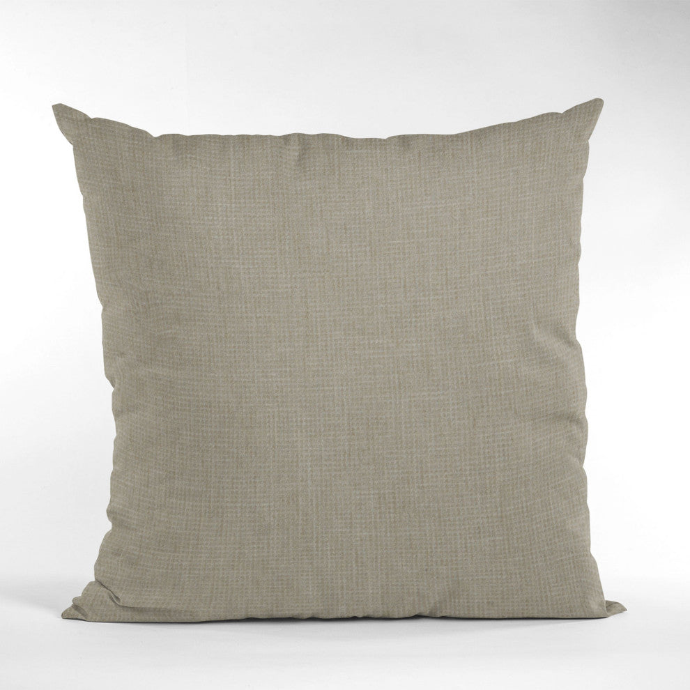 Linen Waffle Textured Solid Luxury Throw Pillow, Double sided 24"x24"