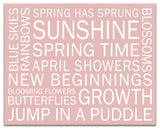 Pink Spring Sayings 20x16 Canvas Wall Art