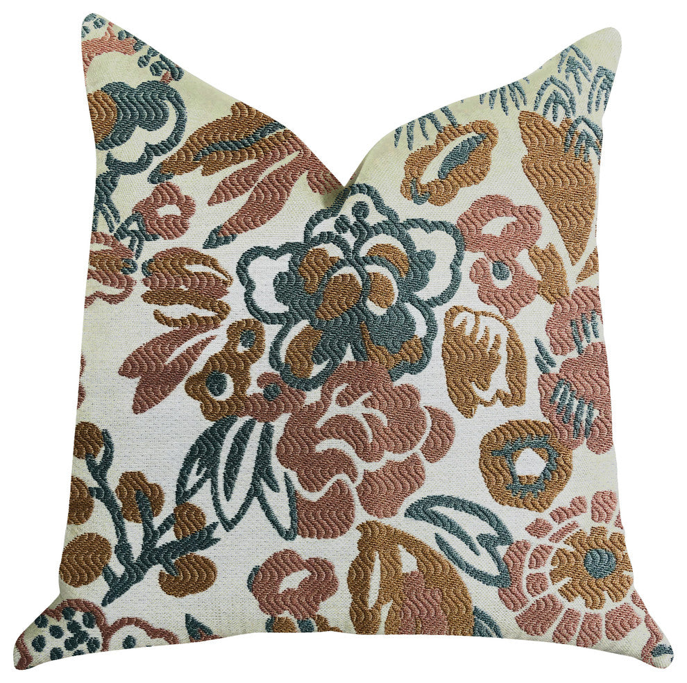 Floweret Luxury Throw Pillow, 22"x22"