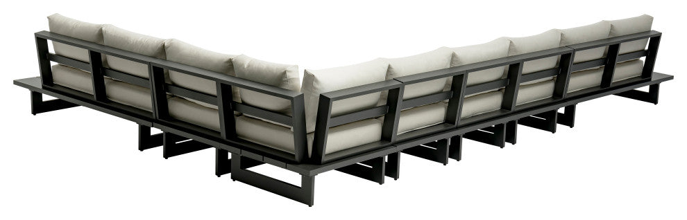 Maldives Cream Water Resistant Fabric Outdoor Patio Modular Sectional