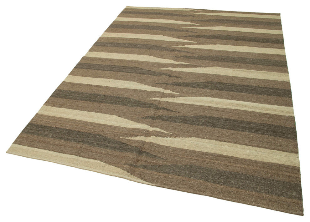 Rug N Carpet - Handmade Oriental 5' 9'' x 7' 9'' Decorative Wool Kilim Rug