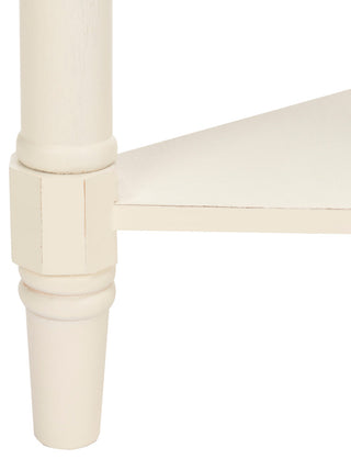Safavieh Gomez Corner Table With Storage Drawer, Distressed Cream