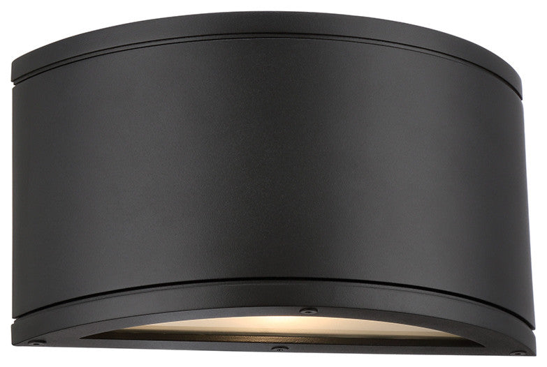 WAC Lighting Tube LED Outdoor Half Cylinder Wall Light, Black