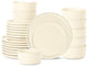 Stone Lain Eden Stoneware 24-Piece Dinnerware Set, Beige