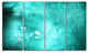 Blur Blue Sky with Stars, Abstract Canvas Art Print, 48"x28", 4 Panels