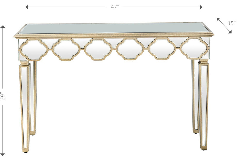 Scalloped Edge Console Table