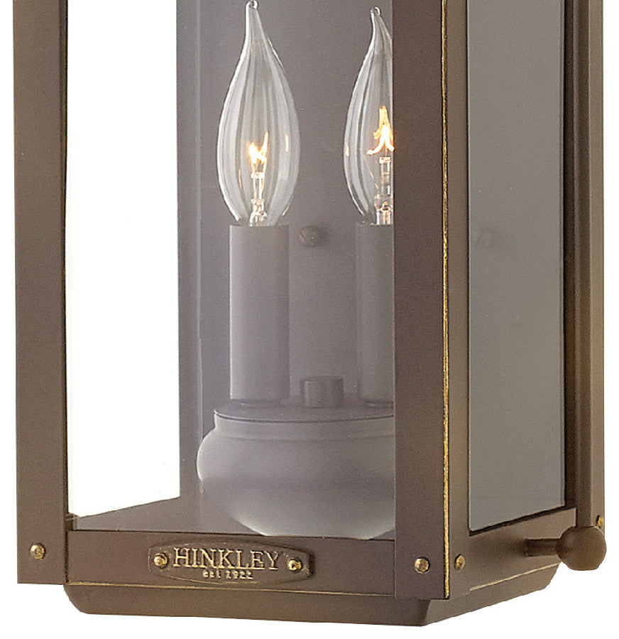Hinkley Anchorage Medium Wall Mount Lantern, Light Oiled Bronze