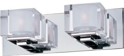 Maxim Lighting Cubic 2-Light Bath Vanity Polished Chrome - 10002CLPC