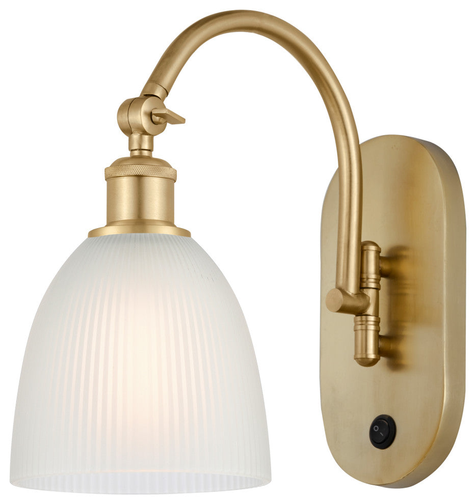 Innovations 518-1W-SG-G381 Castile 1 Light 6" Sconce, Satin Gold