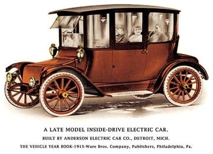 A Late Model Inside-Drive Electric Car - Paper Poster 20" x 30"