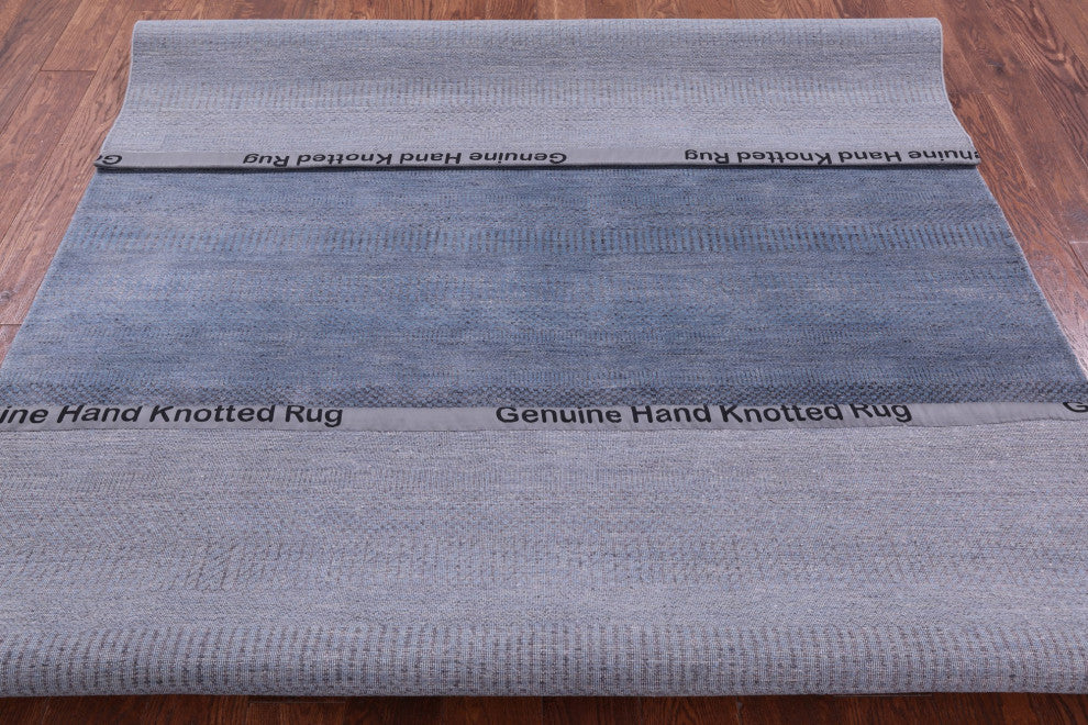6' 0" X 8' 11" Savannah Grass Wool and Silk Handmade Rug Q11414