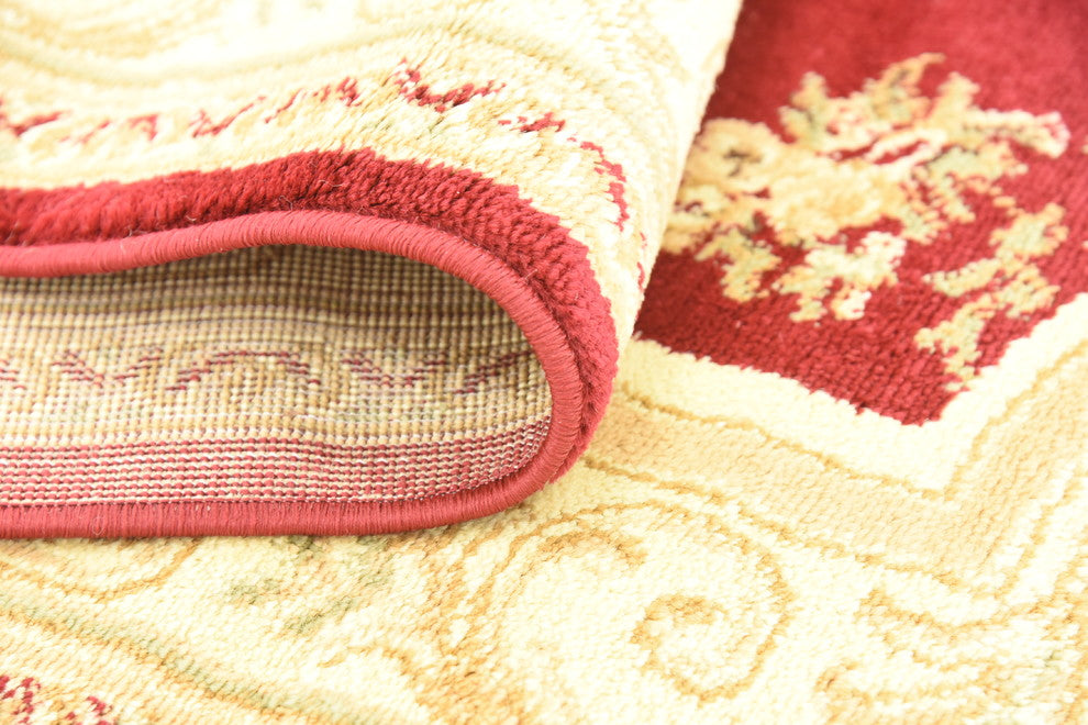 Unique Loom Red Henry Versailles 4' 0 x 6' 0 Area Rug