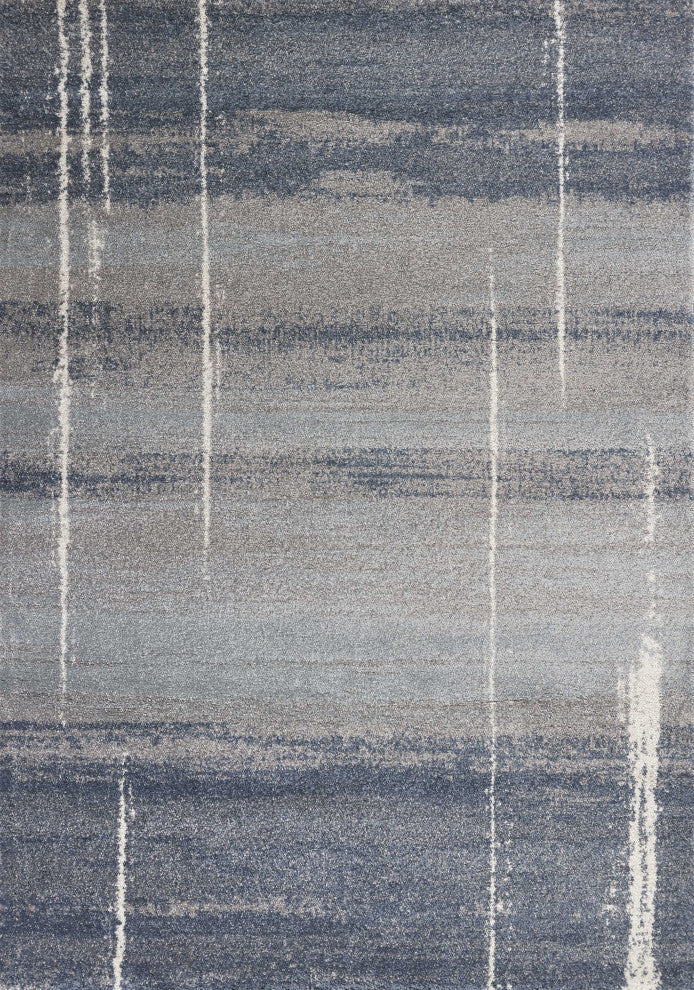 HomeRoots 7 x 10 Polypropylene Blue Area Rug