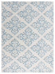 8" X10" X 0.5" Blue Wool Area Rug