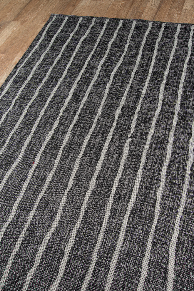 Novogratz by Momeni Villa Sicily Charcoal Indoor Outdoor Rug 2'' X 10'' Runner