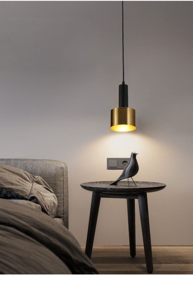 Modern Mini Pendant Light Island torch hanging light with Gold and Black finish