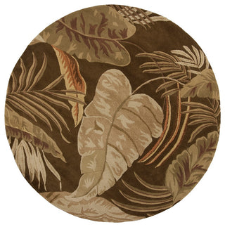 Havana 2615 Mocha Rainforest Rug, 7'6" Round