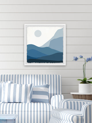 "Lush Blue Mountains" Framed Painting Print, 32x32