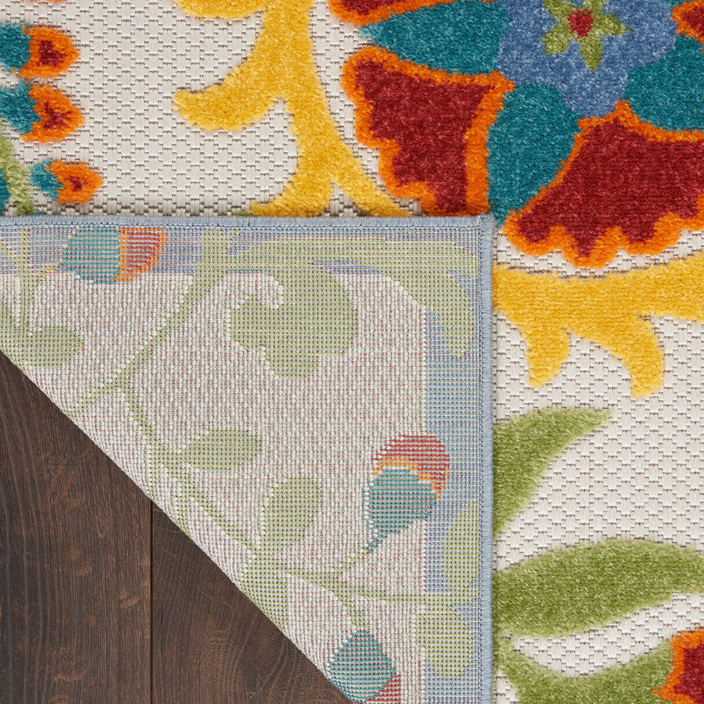 Nourison Aloha 7' x 10' Ivory/Multi Farmhouse Area Rug