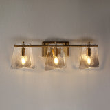 LNC Afmean 3-Light 24"W Modern Smoked-Gray Bathroom Vanity Light