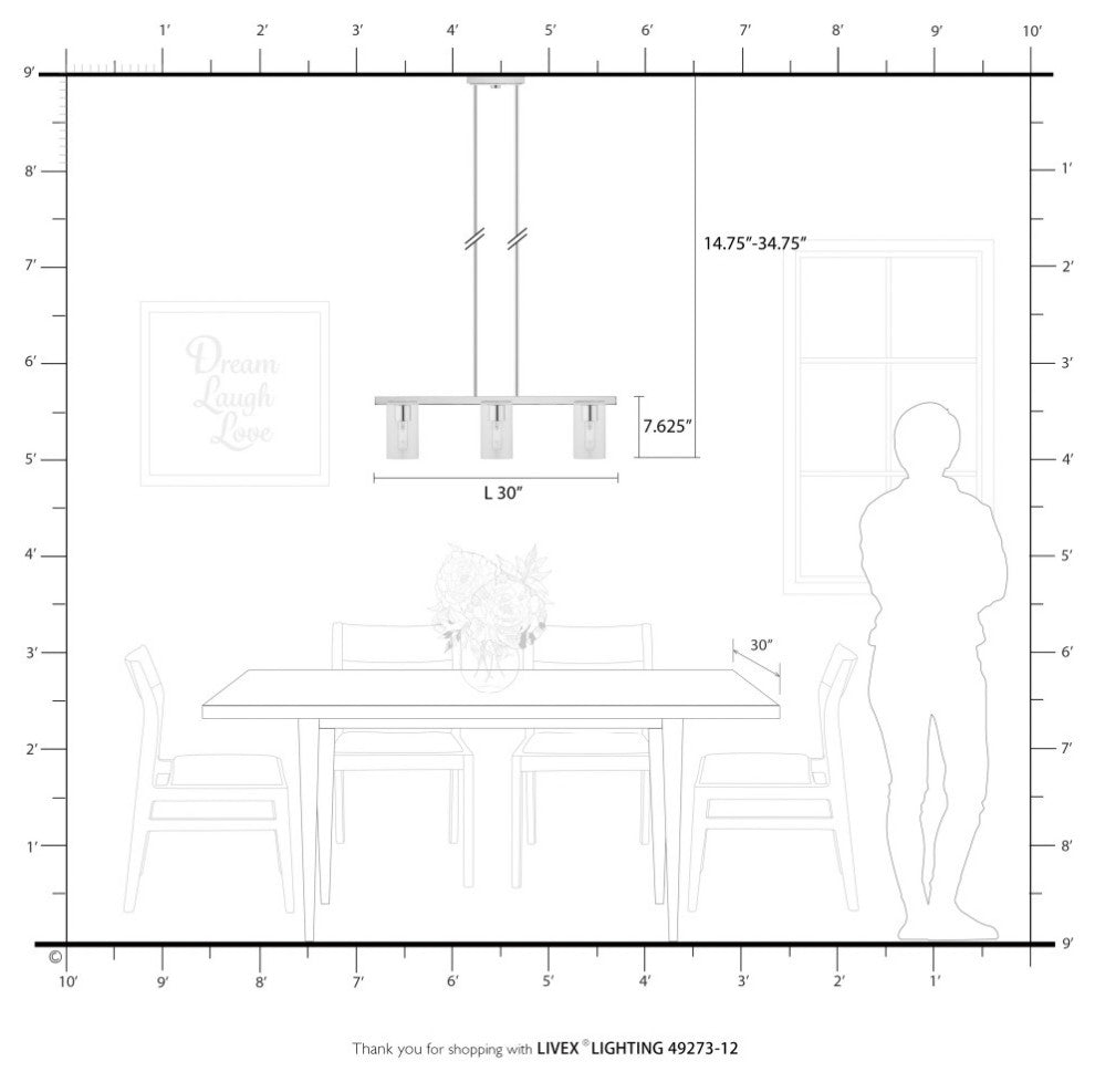 Clarion 3 Light Satin Brass Linear Chandelier