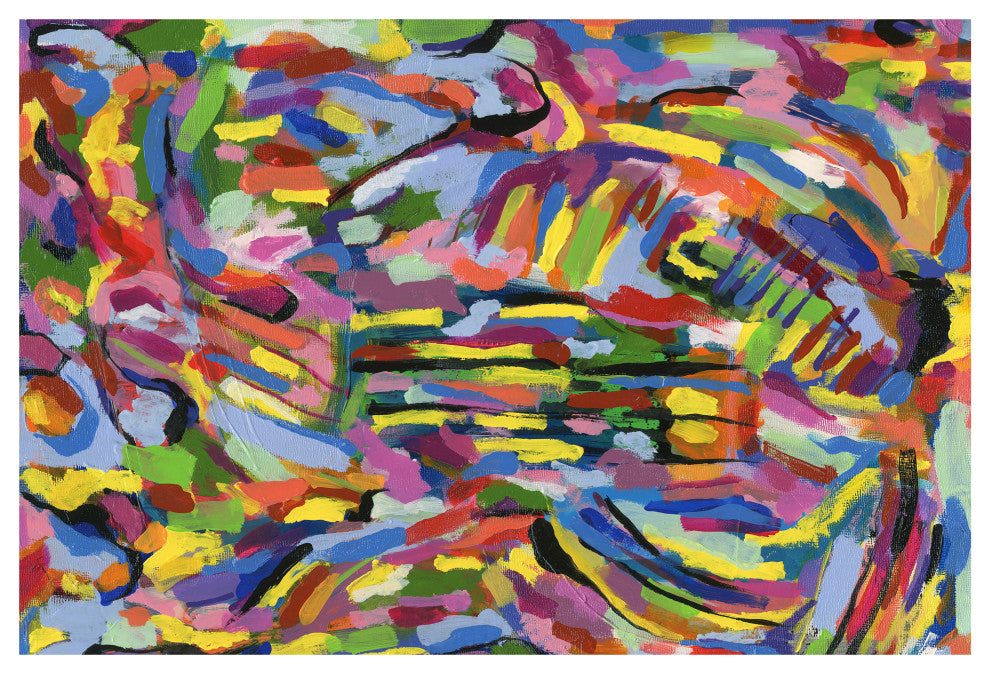 "Rules of the Rainbow II" Frameless Free Floating Tempered Glass Panel Wall Art