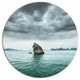 Island Rock In Halong Bay Vietnam, Seashore Disc Metal Wall Art, 36"