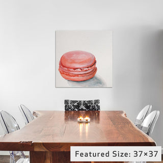 "Raspberry Macaron" by Jennifer Redstreake, 18x18x1.5