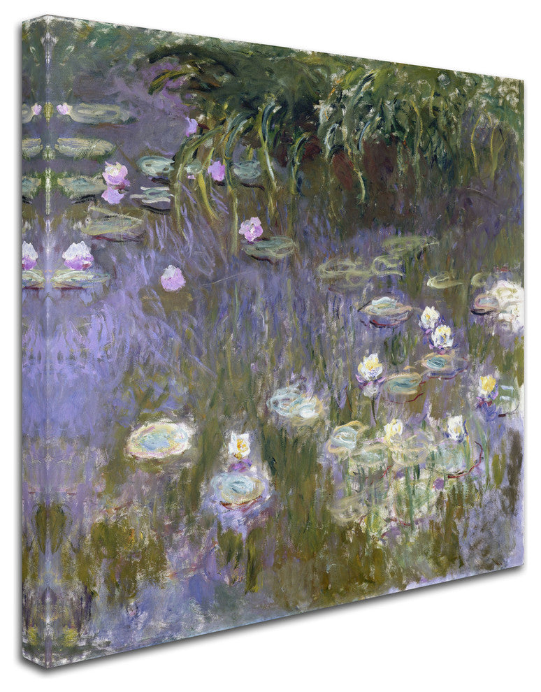 Monet 'Water Lilies' Canvas Art, 18 x 18