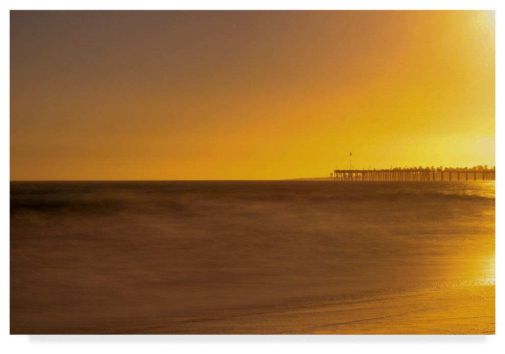 Chris Moyer ''Pier Orange'' Canvas Art, 32"x22"