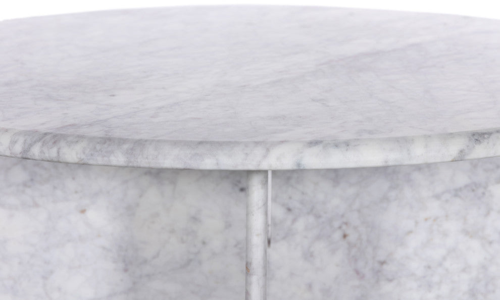 Formentera Marble Coffee Table, White, Coffee Table