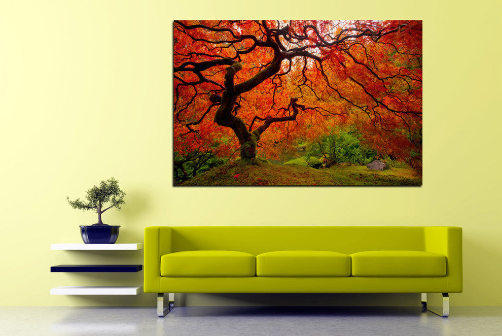 Epic Graffiti "Tree Fire" by Darren White, Giclee Canvas Wall Art, 40"x60"