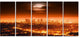 "Dramatic Full Moon Over Los Angeles" Canvas Print60"x28", 5-Panels