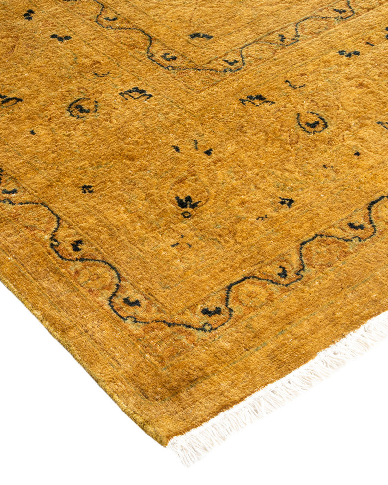 Fine Vibrance, One-of-a-Kind Hand-Knotted Area Rug Gold, 8' 0" x 10' 6"