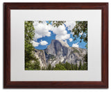 'Yosemite Half Dome' Matted Framed Canvas Art by Pierre Leclerc