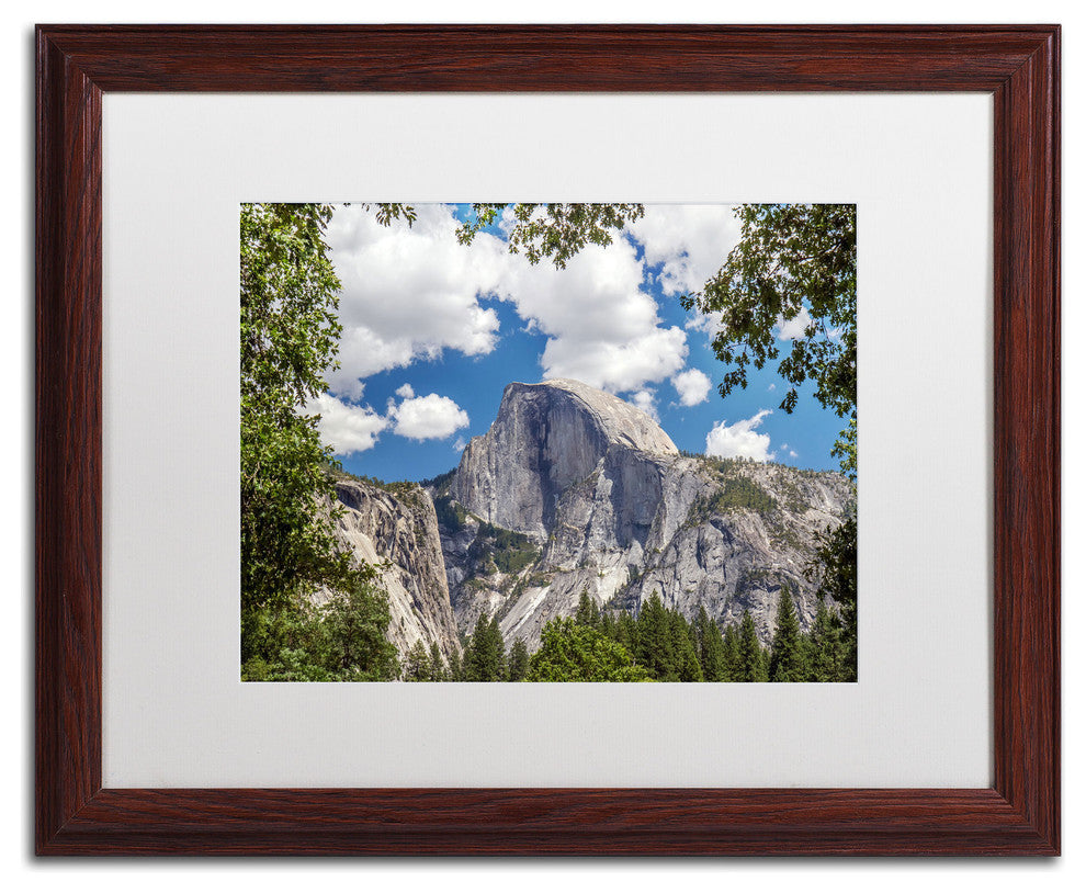 'Yosemite Half Dome' Matted Framed Canvas Art by Pierre Leclerc