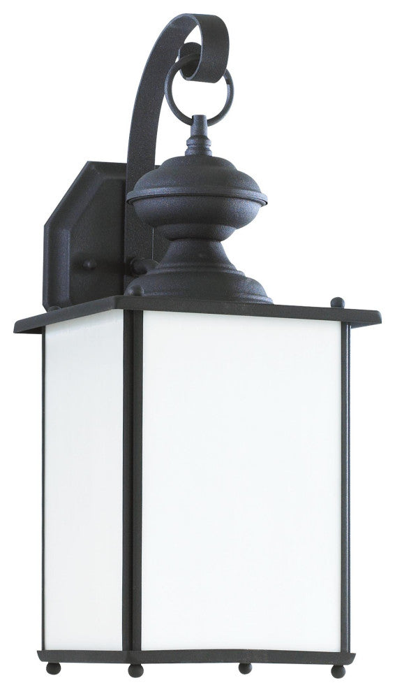 Jamestowne 1-Light Outdoor Wall Lantern, Black