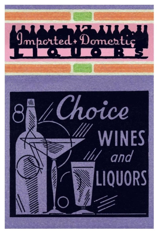 "Choice Wines and Liquors" Digital Paper Print by Vintage Booze Labels, 31"x46"
