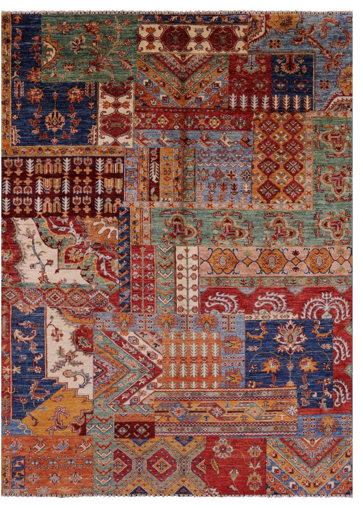 Super Kazak Handmade Wool Rug 5' 8" X 7' 9" Q11084